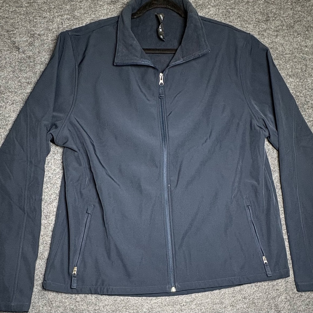 Kenneth Cole Men’s Navy Blue XL Jacket Zip Front Zip Pockets